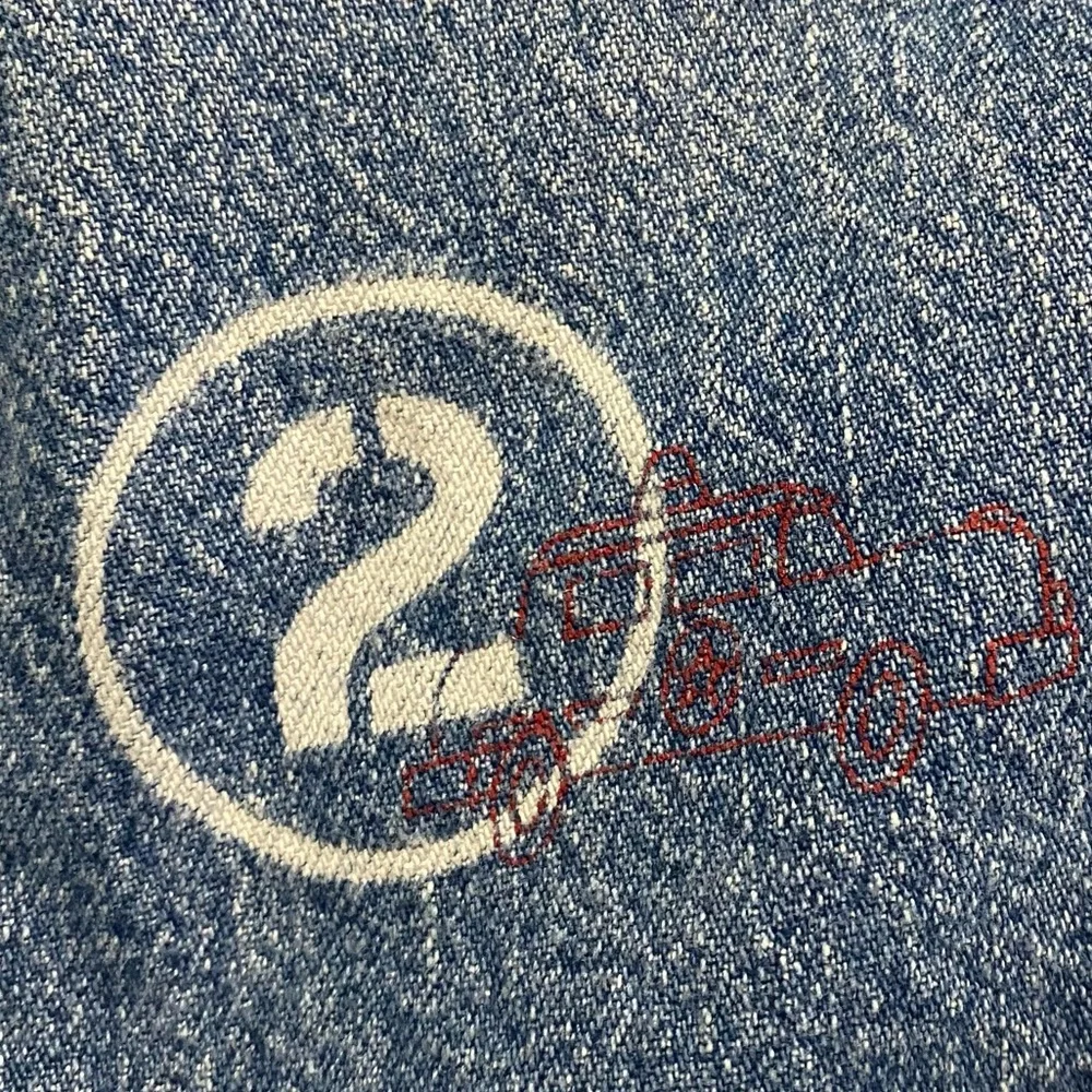 Vintage OshKosh Denim Jeans with Red White & Blue Stripe on Leg Seams size: 2T